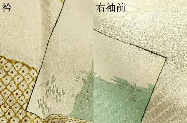 平和屋着物●上質な小紋　色紙重ね文　金彩　正絹　逸品　AABI1766fy