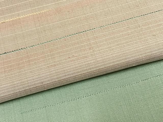 平和屋着物●京の名門　じゅらく謹製　訪問着　紬地　漢方草木染　霞文　正絹　逸品　AABI1767fy
