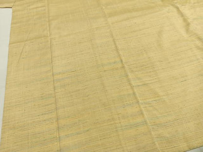 平和屋着物●紅花紬　米沢　横縞　正絹　逸品　AABI1768fy