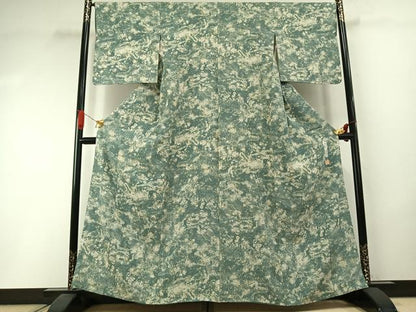 平和屋着物●創業明治元年、京の老舗【小糸染芸】　小糸敏夫　小紋　散らし文様　正絹　逸品　AABI1770fy