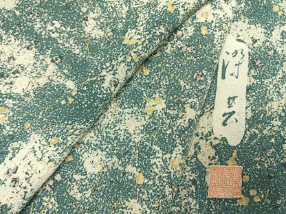 平和屋着物●創業明治元年、京の老舗【小糸染芸】　小糸敏夫　小紋　散らし文様　正絹　逸品　AABI1770fy