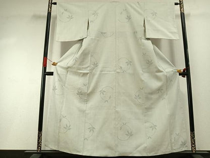 平和屋着物●結城紬　100亀甲　枝葉文　飛び亀甲柄　正絹　逸品　AABI1773fy