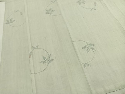平和屋着物●結城紬　100亀甲　枝葉文　飛び亀甲柄　正絹　逸品　AABI1773fy