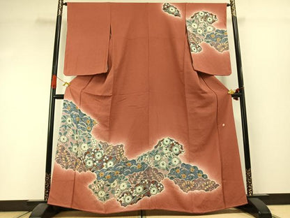 平和屋着物●訪問着　作家物　絞り　辻が花　暈し染め　正絹　逸品　未使用　AABI1775fy