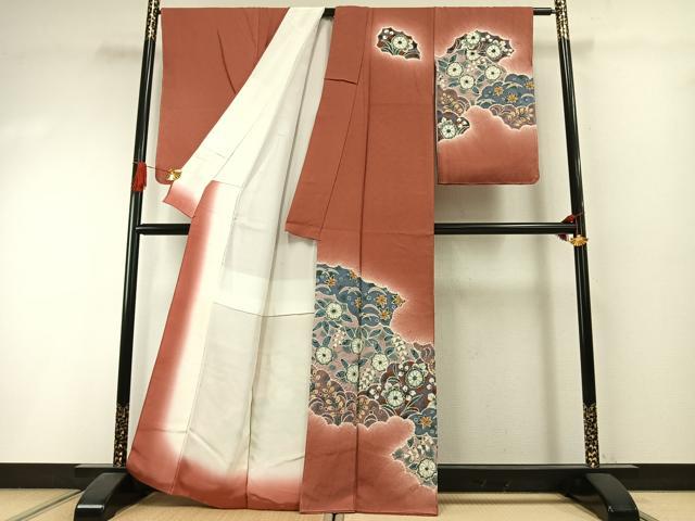 平和屋着物●訪問着　作家物　絞り　辻が花　暈し染め　正絹　逸品　未使用　AABI1775fy