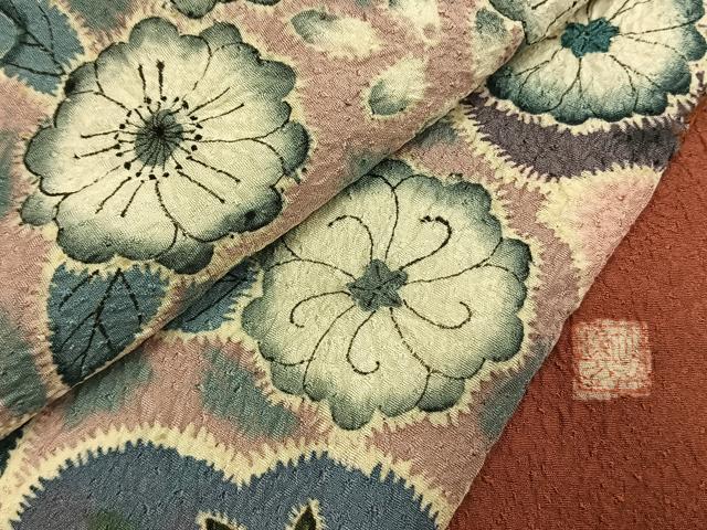 平和屋着物●訪問着　作家物　絞り　辻が花　暈し染め　正絹　逸品　未使用　AABI1775fy