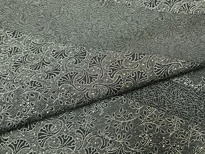 平和屋着物●江戸小紋　訪問着　斜縞　銀杏　正絹　逸品　未使用　AABI1782fy