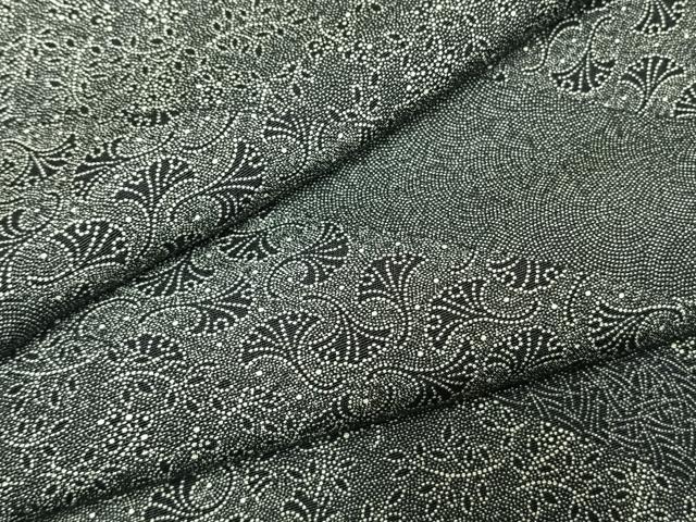 平和屋着物●江戸小紋　訪問着　斜縞　銀杏　正絹　逸品　未使用　AABI1782fy