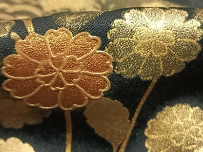平和屋着物●訪問着　地紙花文　たたき染め　金銀彩　鈴乃屋扱い　正絹　逸品　AABI1790fy