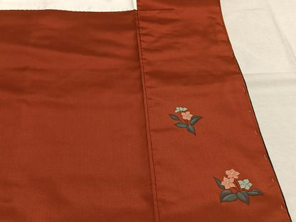 平和屋着物●本場大島紬　カタス7マルキ　草花文　正絹　逸品　未使用　AABI1798fy