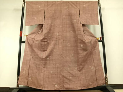 平和屋着物●上質な紬　琉球絣　正絹　逸品　未使用　AABI1799fy