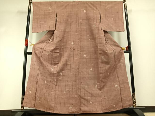 平和屋着物●上質な紬　琉球絣　正絹　逸品　未使用　AABI1799fy