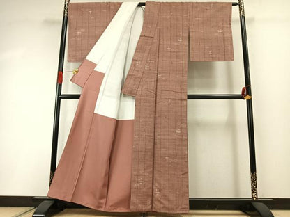 平和屋着物●上質な紬　琉球絣　正絹　逸品　未使用　AABI1799fy