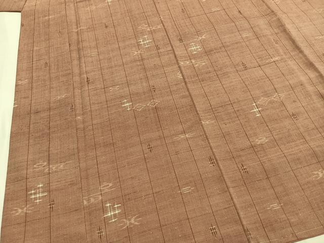 平和屋着物●上質な紬　琉球絣　正絹　逸品　未使用　AABI1799fy