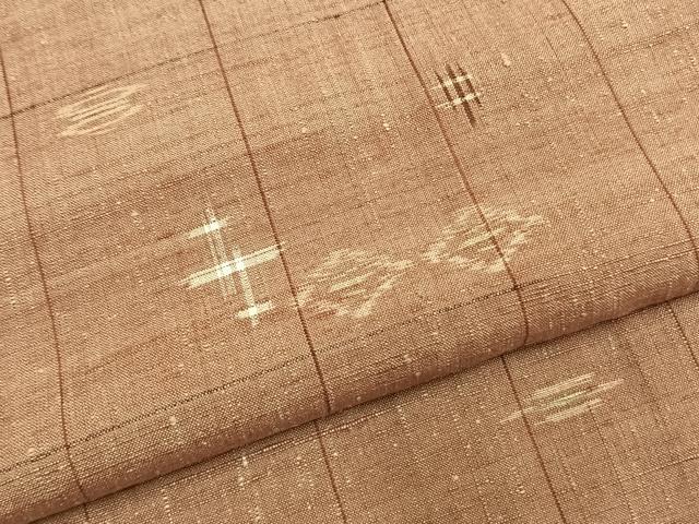 平和屋着物●上質な紬　琉球絣　正絹　逸品　未使用　AABI1799fy