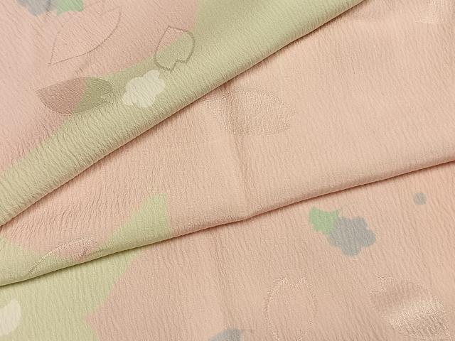 平和屋着物●長襦袢　袷　舞桜文　正絹　逸品　AABI1802fy