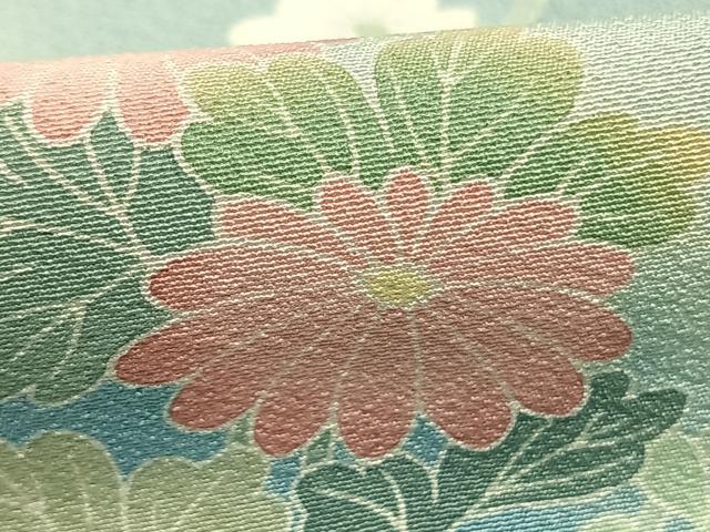 平和屋着物●訪問着　友禅　作家物　峰山　草花文　暈し染め　正絹　逸品　AABI1804fy