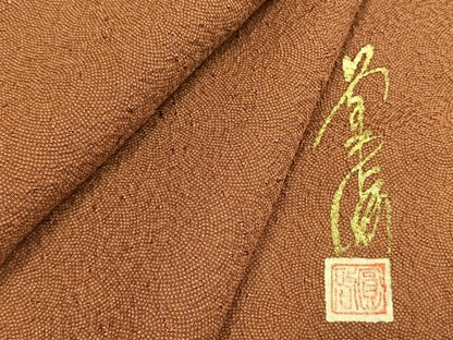 平和屋着物●本草木染作家　圓啓　江戸小紋　鮫小紋柄　正絹　逸品　AABI1807fy