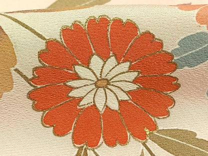 平和屋着物●訪問着　枝花文　暈し染め　金彩　正絹　逸品　AABI1809fy
