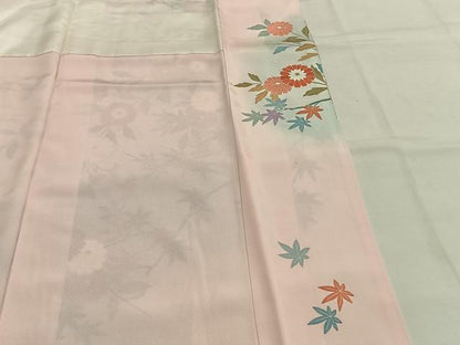 平和屋着物●訪問着　枝花文　暈し染め　金彩　正絹　逸品　AABI1809fy