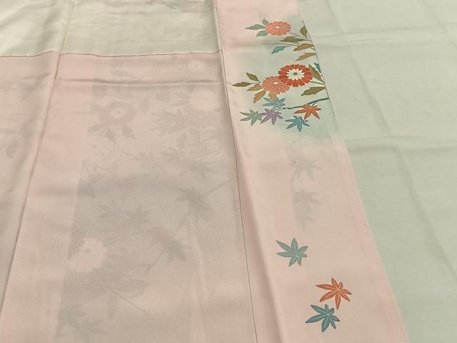 平和屋着物●訪問着　枝花文　暈し染め　金彩　正絹　逸品　AABI1809fy