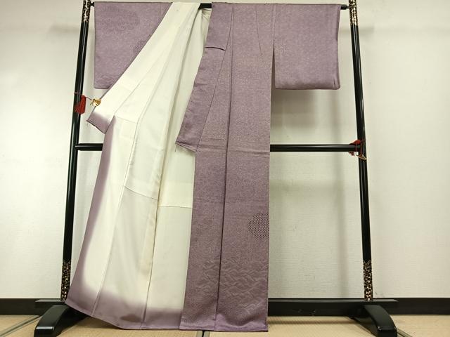 平和屋着物●江戸小紋　訪問着　唐草文　正絹　逸品　AABI1811fy