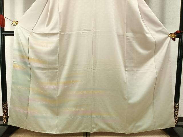平和屋着物●人間国宝　福田喜三郎　訪問着　霞文　金彩　鈴乃屋扱い　正絹　逸品　AABI1815fy