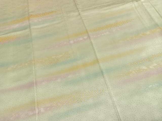 平和屋着物●人間国宝　福田喜三郎　訪問着　霞文　金彩　鈴乃屋扱い　正絹　逸品　AABI1815fy