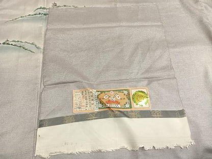 平和屋着物●本場縞大島紬　染大島　訪問着　作家物　風景文　織工房藤山謹製　証紙付き　正絹　逸品　未使用　AABI1829fy