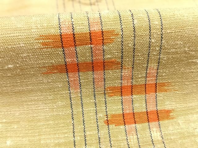 平和屋着物●上質な紬　琉球絣　正絹　逸品　AABI1831fy