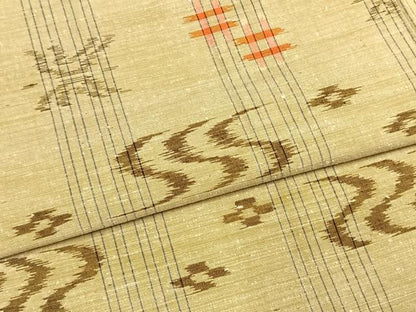 平和屋着物●上質な紬　琉球絣　正絹　逸品　AABI1831fy