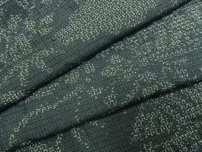 平和屋着物●結城紬　80亀甲　風景文　正絹　逸品　AABI1832fy