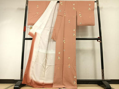 平和屋着物●青山みとも　小紋　花丸文　正絹　逸品　AABI1834fy