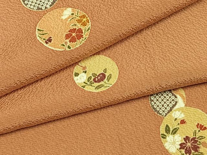 平和屋着物●青山みとも　小紋　花丸文　正絹　逸品　AABI1834fy