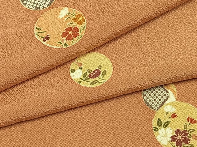 平和屋着物●青山みとも　小紋　花丸文　正絹　逸品　AABI1834fy