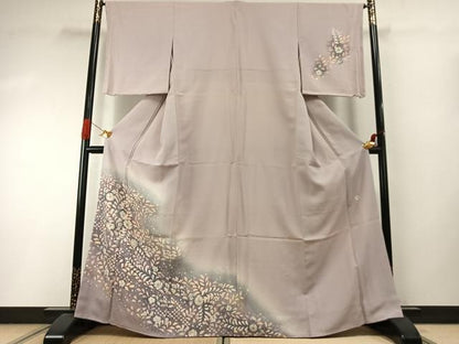 平和屋着物●越後十日町の一流染匠　桐屋・翠山工房　訪問着　絞り　辻が花　暈し染め　やまと誂製　正絹　逸品　AABI1836fy