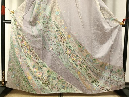 平和屋着物●訪問着　辻が花　暈し染め　金彩　正絹　逸品　AABI1838fy