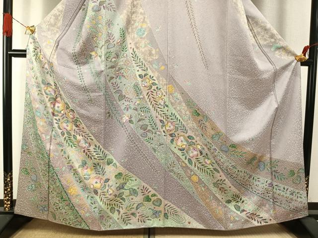 平和屋着物●訪問着　辻が花　暈し染め　金彩　正絹　逸品　AABI1838fy