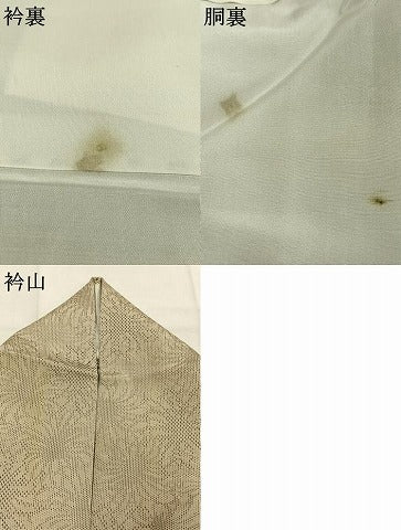 平和屋着物●お召　花尽くし　正絹　逸品　AABI1841fy