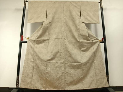平和屋着物●お召　花尽くし　正絹　逸品　AABI1841fy