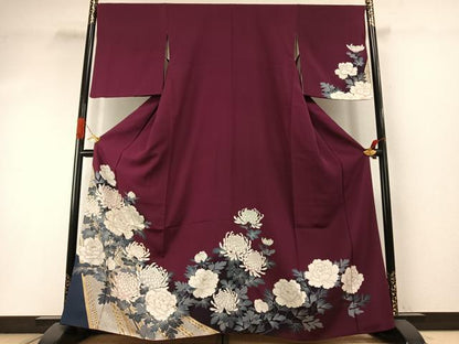 平和屋着物●訪問着　草花文　金彩　鈴乃屋扱い　正絹　逸品　AABI1844fy