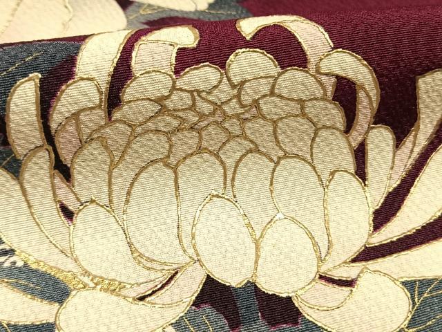平和屋着物●訪問着　草花文　金彩　鈴乃屋扱い　正絹　逸品　AABI1844fy