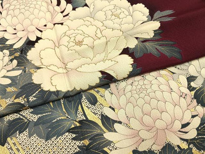 平和屋着物●訪問着　草花文　金彩　鈴乃屋扱い　正絹　逸品　AABI1844fy