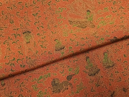 平和屋着物●重要無形文化財　人間国宝　中村勇二郎　江戸小紋　国宝平等院　幸せの鐘がなる　正絹　逸品　AABI1853fy