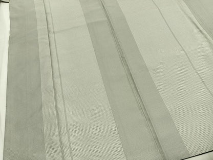 平和屋着物●お召　間道　ロング丈　正絹　逸品　AABI1855fy