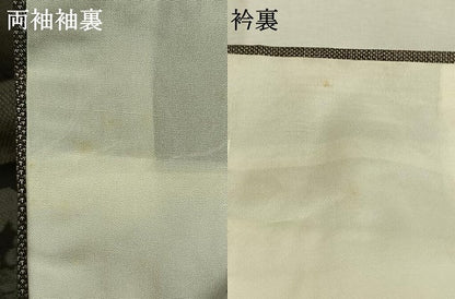 平和屋着物●本場大島紬　カタス9マルキ　草花文　正絹　逸品　AABI1858fy