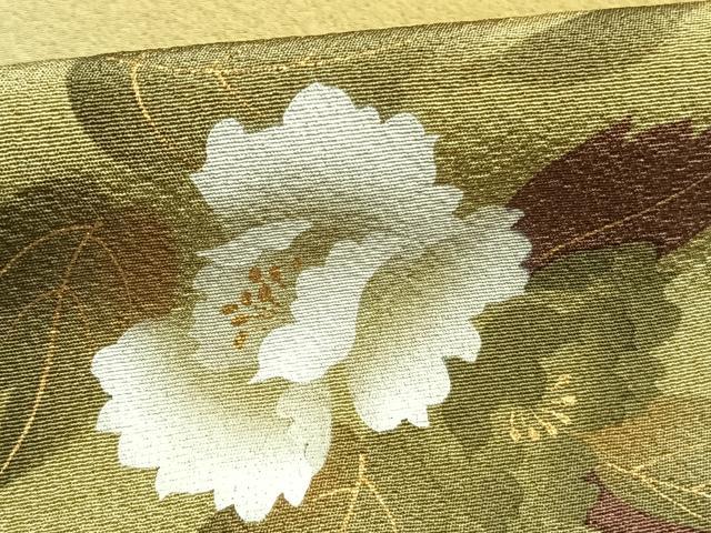 平和屋着物●京の匠日展作家　丹下雄介　訪問着　手描き　草花文　暈し染め　金彩　やまと誂製　ロング丈　正絹　逸品　AABI1859fy