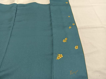 平和屋着物●ファッションデザイナー　KENZO KIMONO　高田賢三　色無地　菜種油色　正絹　逸品　未使用　AABI1861fy