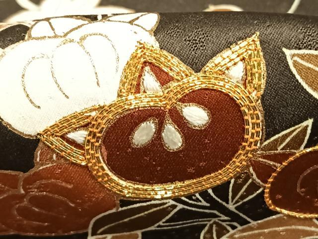 平和屋着物●訪問着　駒刺繍　草花文　暈し染め　金彩　三越扱い　正絹　逸品　AABI1864fy