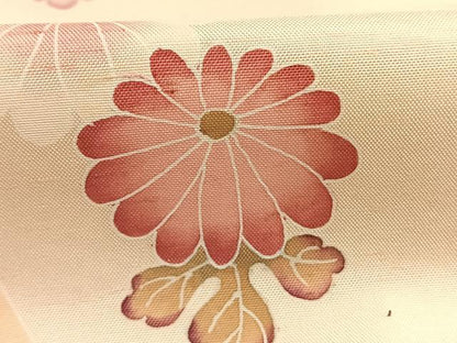 平和屋着物●訪問着　紬地　友禅　作家物　草花文　ますいわ屋扱い　正絹　逸品　未使用　AABI1870fy